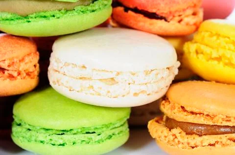 Tasted macaroons Stock Photos