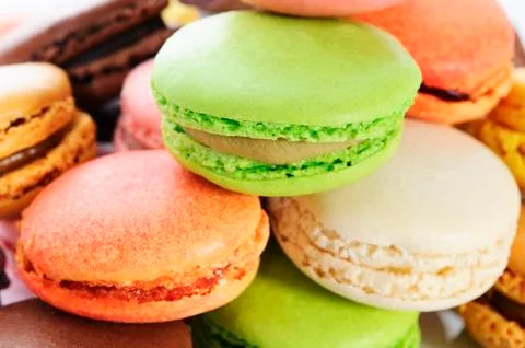 Tasted macaroons Stock Photos