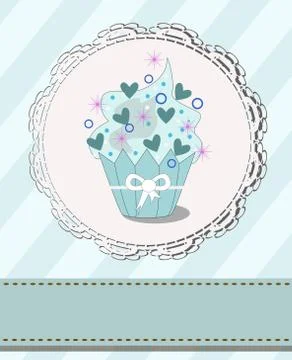 Tasteful cupcake Stock Illustration