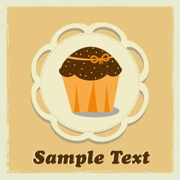 Tasteful cupcake Stock Illustration
