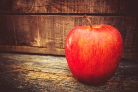 Tasteful red apple Stock Photos