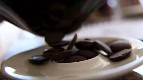 Tasting chocolate beautiful slow motion closeup Stock Footage 229718464