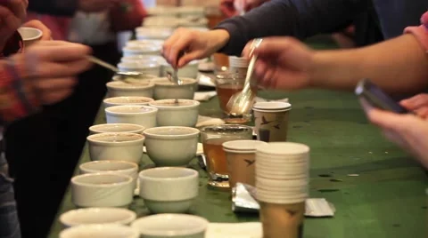 Tasting different flavors Stock Footage 60857859