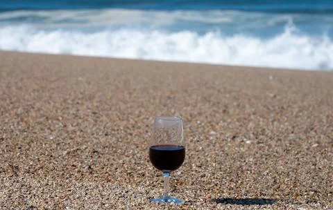 Tasting of different fortified dessert ruby, tawny port wines in glasses on s Foto stock
