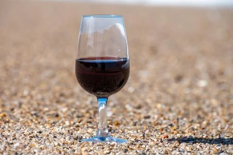 Tasting of different fortified dessert ruby, tawny port wines in glasses on s Foto stock