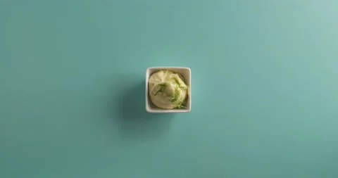 Tasting mashed potatoes Video stock 132149106