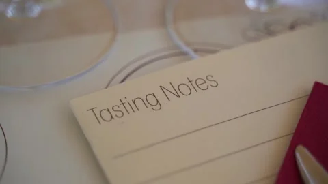 Tasting Notes from Wine Tasting Vídeo Stock 197630772