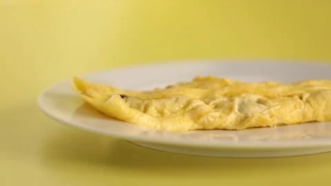 Tasting omelette 1 Video stock 132148814