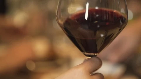 Tasting red wine. Vídeos de archivo 104743207