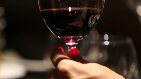 Tasting a red wine Stock Footage 132055092