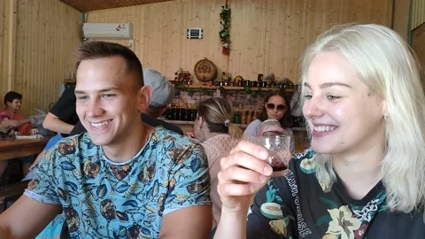 Tasting for three Stock Footage 155577618