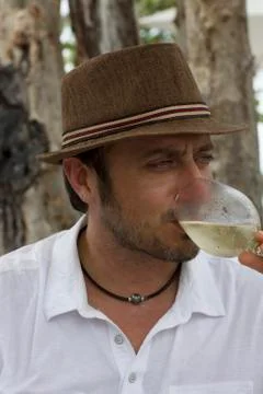 Tasting wine Stock Photos