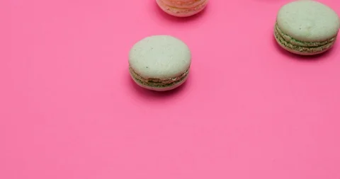 Tasty and sweet macaroons Stock Footage 102786751