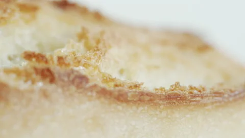 Tasty baked bread outer surface 4K footage 스톡 동영상 169745577