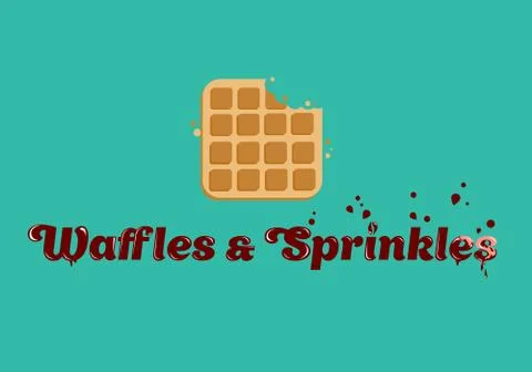Tasty Belgian Waffle. Illustrazione stock