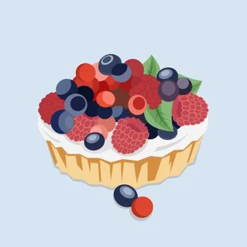 Tasty Berry Pie Stock Illustration