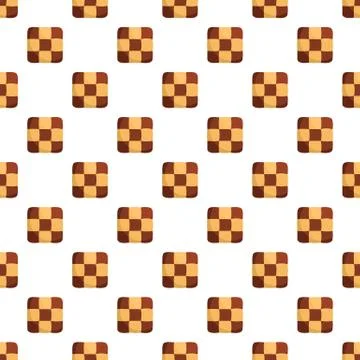 Tasty biscuit pattern seamless vector Stock Illustration