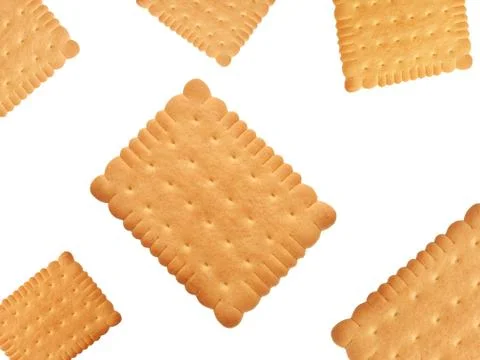 Tasty Biscuits isolated Stock Photos