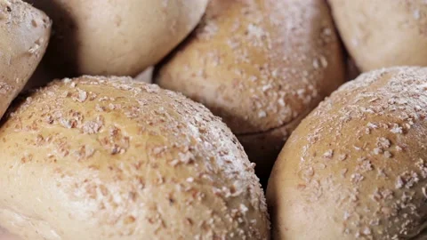 Tasty bread close up footage. Vídeos de archivo 154460210