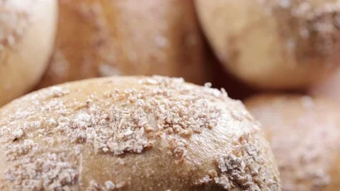 Tasty bread close up footage. Vídeos de archivo 154460237
