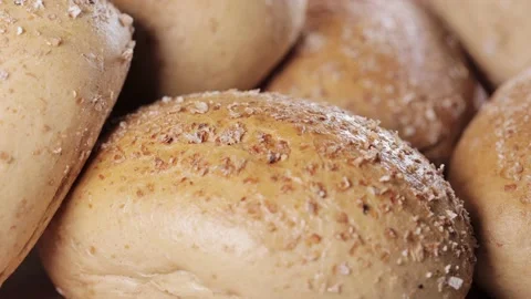 Tasty bread close up footage. Stock-Footage 154460245