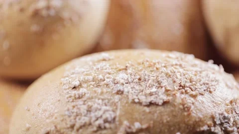 Tasty bread close up footage. Vídeos de archivo 154460260