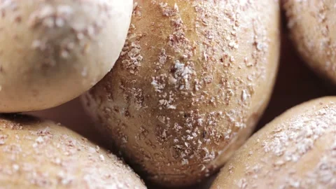 Tasty bread close up footage. Vídeos de archivo 154460479