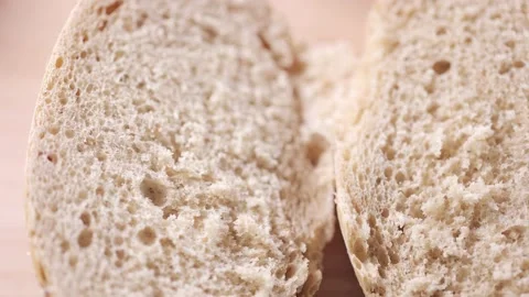 Tasty bread close up footage. Vídeos de archivo 154460480