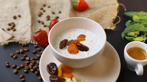 Tasty breakfast. Stock Footage 114742206