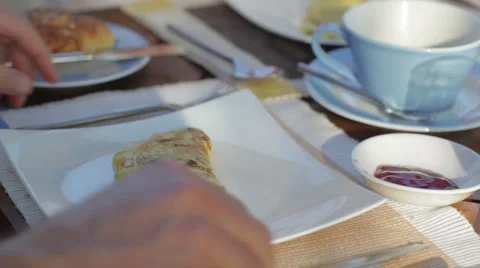 Tasty breakfast omelette Stock Footage 1009540