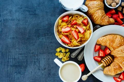 Tasty breakfast table Stock Photos
