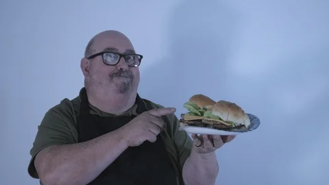 Tasty burger chef Video stock 111886345