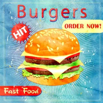 Tasty burger Stock Illustration