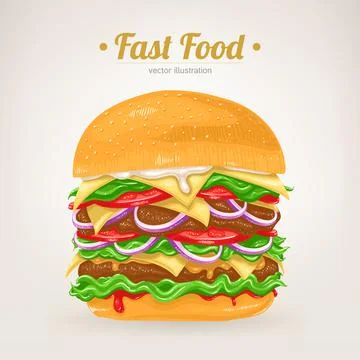 Tasty burger Stock-Illustration