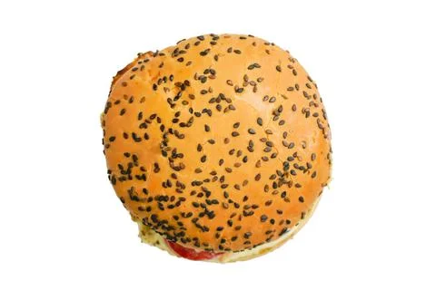 Tasty burger isolated on white background Stock Photos