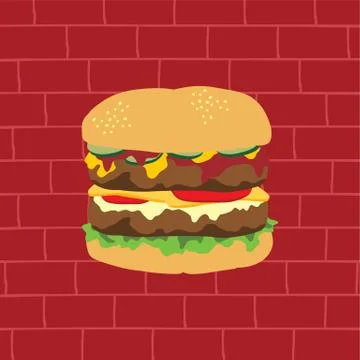 Tasty burger theme Ilustración de archivo