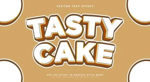 Tasty Cake editable text effect template Stock Illustration