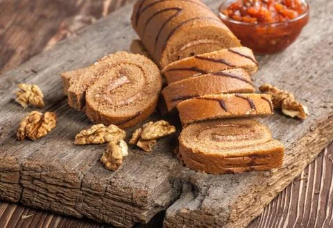 Tasty cake roll 스톡 사진