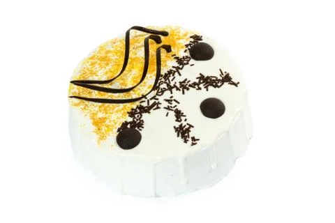 Tasty cake on a white background Stock Photos