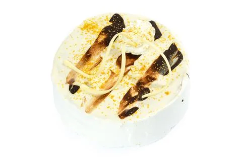 Tasty cake on a white background Stock Photos