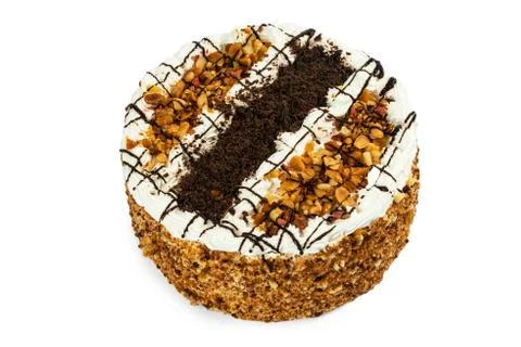 Tasty cake on a white background Stock Photos