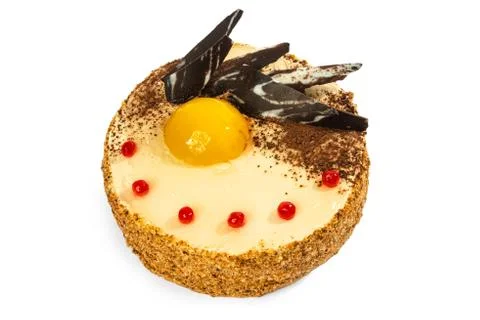 Tasty cake on a white background Stock Photos