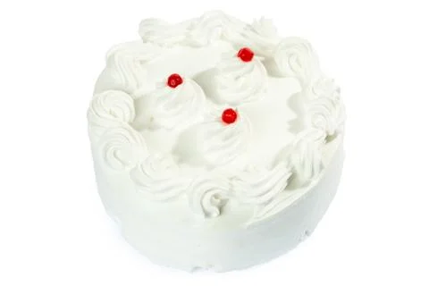 Tasty cake on a white background Stock Photos