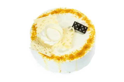 Tasty cake on a white background Stock Photos