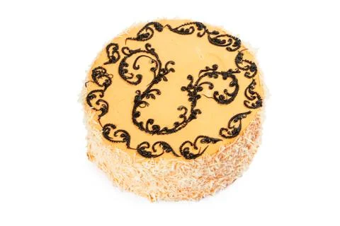 Tasty cake on a white background Stock Photos
