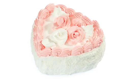 Tasty cake on a white background Stock Photos