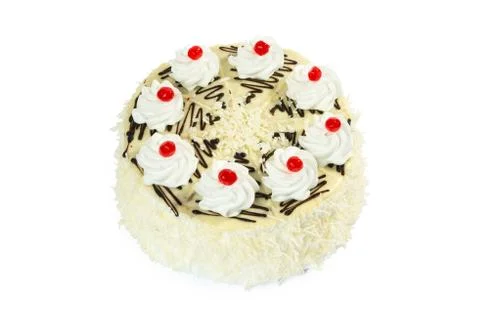 Tasty cake on a white background Stock Photos