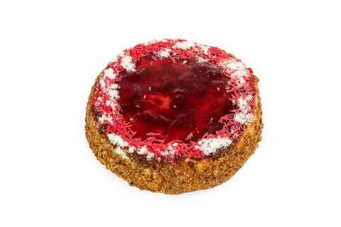 Tasty cake on a white background Stock Photos