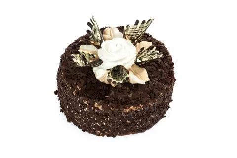 Tasty cake on a white background Stock Photos