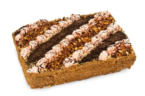 Tasty cake on a white background Stock Photos